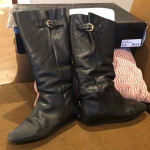 Steve Madden Intyce Black Leather Boots